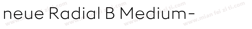 neue Radial B Medium字体转换